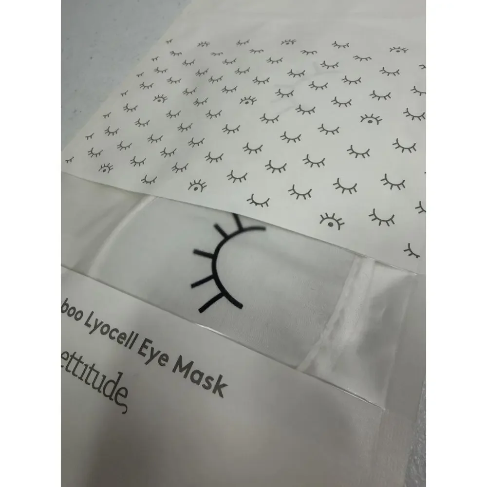 Ettitude 100% Organic Bamboo Lyocell Eye Mask- Feather White 😴😴 🎭
